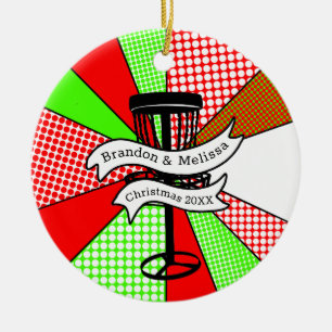 Frohe Weihnachten zu meinem Lieblings-Disk Golfer Keramik Ornament