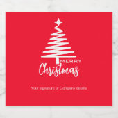 Frohe Weihnachten zu personalisieren Schaumweinetikett (Einzelnes Label)