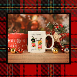 Frohe Weihnachten Zwei Decked Out Dackeln Kaffeetasse