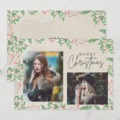 Frohe Weihnachten Zwei Foto (Vorne/Hinten)