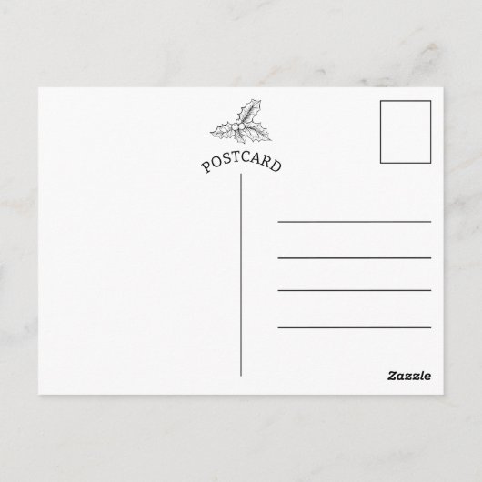 Frohe Weihnachten Zwei liebende Vögel Postkarte (Rückseite)