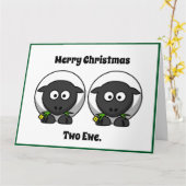 Frohe Weihnachten zwei Mal vor dir Cartoon Karte (Gelbe Blume)