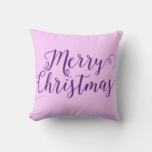 Frohe Weihnachten Zwei Töne Lila Weihnachten Kissen