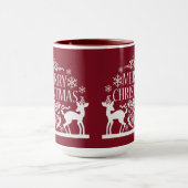 Frohe Weihnachten Zwei Tone Tasse-Deep Red Tasse (Zentrum)