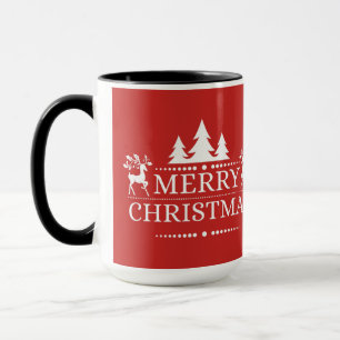 Frohe Weihnachten Zwei Tone Tasse Red