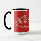 Frohe Weihnachten Zwei Tone Tasse Red (Links)