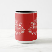 Frohe Weihnachten Zwei Tone Tasse Red (Zentrum)