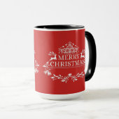 Frohe Weihnachten Zwei Tone Tasse Red (VorderseiteRechts)