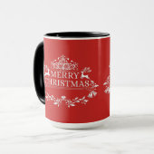 Frohe Weihnachten Zwei Tone Tasse Red (Vorderseite Links)