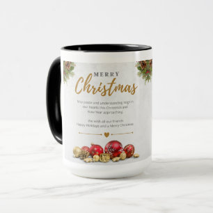 Frohe Weihnachten Zwei-Tone-Tasse Tasse