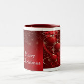 Frohe Weihnachten Zweifarbige Tasse (Mittel)