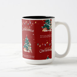 frohe Weihnachten Zweifarbige Tasse