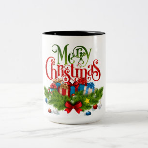 frohe Weihnachten Zweifarbige Tasse