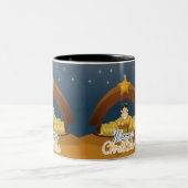 Frohe Weihnachten Zweifarbige Tasse (Mittel)