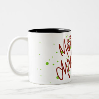 Frohe Weihnachten Zweifarbige Tasse