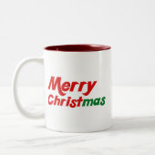 Frohe Weihnachten Zweifarbige Tasse (Links)