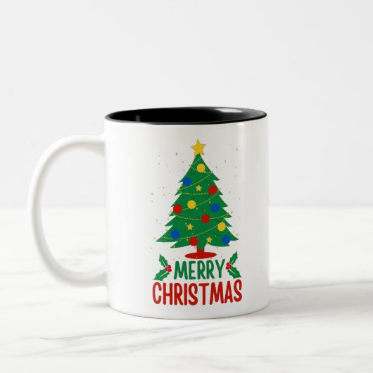 Frohe Weihnachten Zweifarbige Tasse (Links)