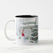 Frohe Weihnachten Zweifarbige Tasse (Links)