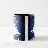 Frohe Weihnachten Zweifarbige Tasse (Mittel)