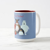 Frohe Weihnachten Zweifarbige Tasse (VorderseiteRechts)