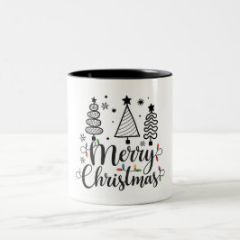 frohe Weihnachten Zweifarbige Tasse