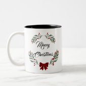 Frohe Weihnachten Zweifarbige Tasse (Links)
