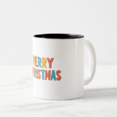 Frohe Weihnachten Zweifarbige Tasse (VorderseiteRechts)