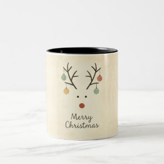 Frohe Weihnachten Zweifarbige Tasse