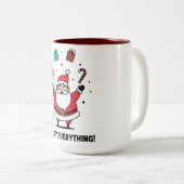 Frohe Weihnachten Zweifarbige Tasse (VorderseiteRechts)