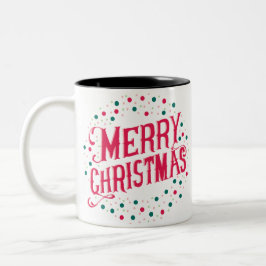 Frohe Weihnachten Zweifarbige Tasse