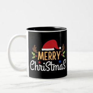 Frohe Weihnachten Zweifarbige Tasse