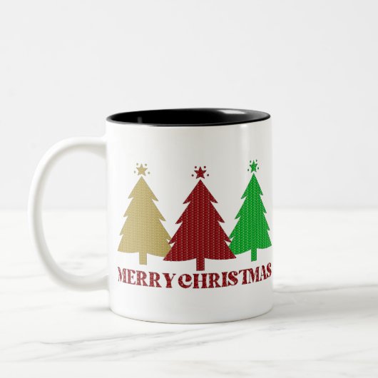 Frohe Weihnachten Zweifarbige Tasse (Links)