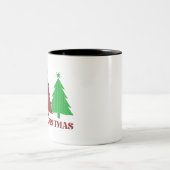 Frohe Weihnachten Zweifarbige Tasse (Mittel)