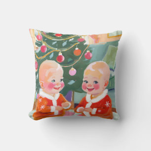 Frohe Weihnachten Zwillinge Kissen
