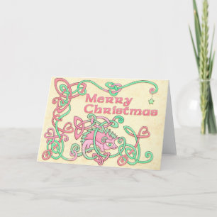 Frohe Weihnachtenceltic-Igel Feiertagskarte