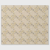 Frohe WeihnachtenElegante Golden Snowflakes Geschenkpapier (Flach)