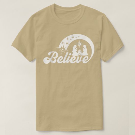 Frohe WeihnachtenGlauben  T-Shirt (Design vorne)