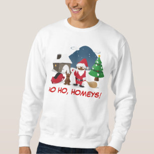 Frohe WeihnachtenHomeboys: Schwarze Sankt u. Sweatshirt