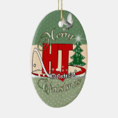 FROHE WEIHNACHTENHT HISTOTECHNICIAN KERAMIKORNAMENT (Rechts)