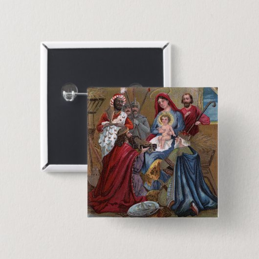 Frohe WeihnachtenKrippe Button (Vorne & Hinten)