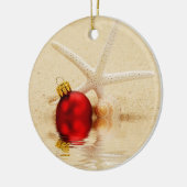 Frohe Weihnachtenstarfish-Verzierung Keramik Ornament (Links)