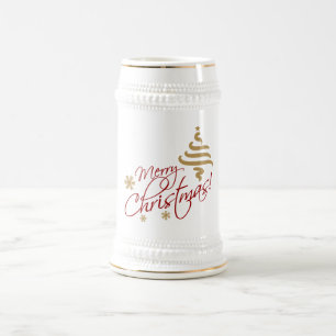 Frohe Weihnachtenstein-Tasse Bierglas