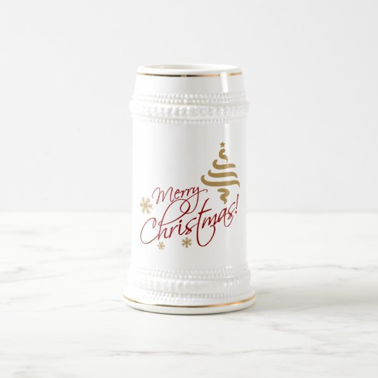 Frohe Weihnachtenstein-Tasse Bierglas (Mittel)