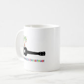 Frohe WeihnachtenUkulele Kaffeetasse (Vorderseite Links)