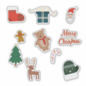 Frohe Weihnachts 10-Set Sticker Pack (Vorderseite)