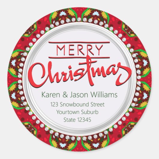 Frohe Weihnachts-Afrikanische Farbaufkleber Runder Aufkleber (Vorderseite)