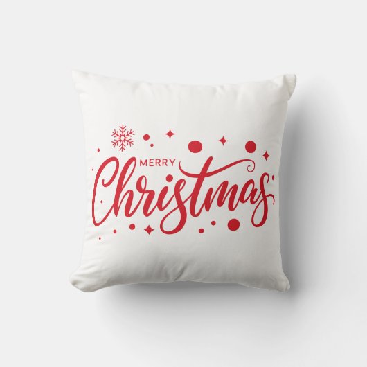 Frohe Weihnachts Akzent Pillow Kissen (Vorderseite)