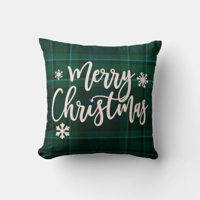 Frohe Weihnachts Akzent Pillow Kissen (Vorderseite)