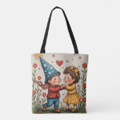 Frohe Weihnachts Angel Boy Girl Geschenk Tote Tasc Tasche (Rückseite)