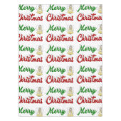 Frohe Weihnachts Angel Rot-Grün-Skript Tischdecke (Vorderseite)